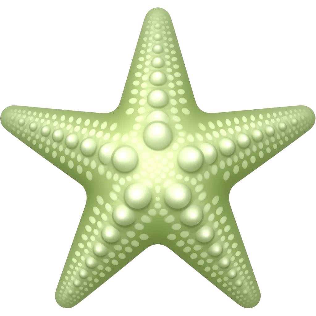 Star fish light greenish emoji