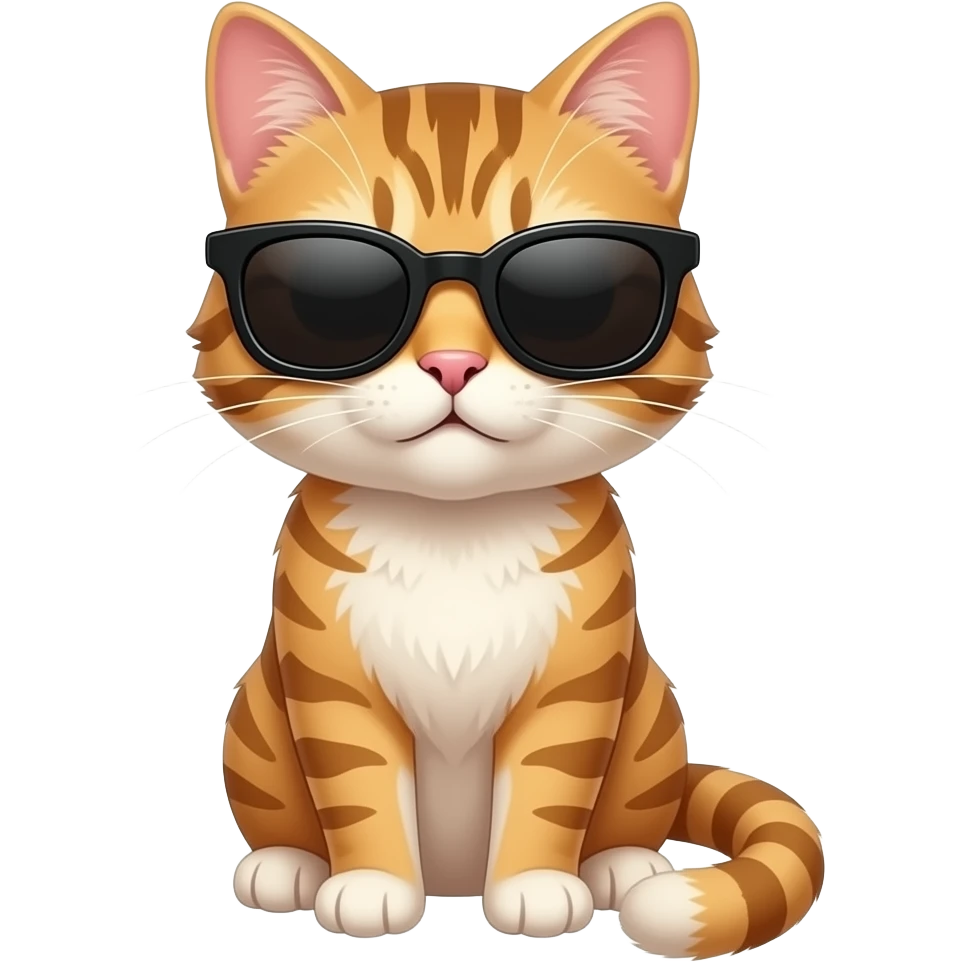 Cat wearing sunglasses emoji