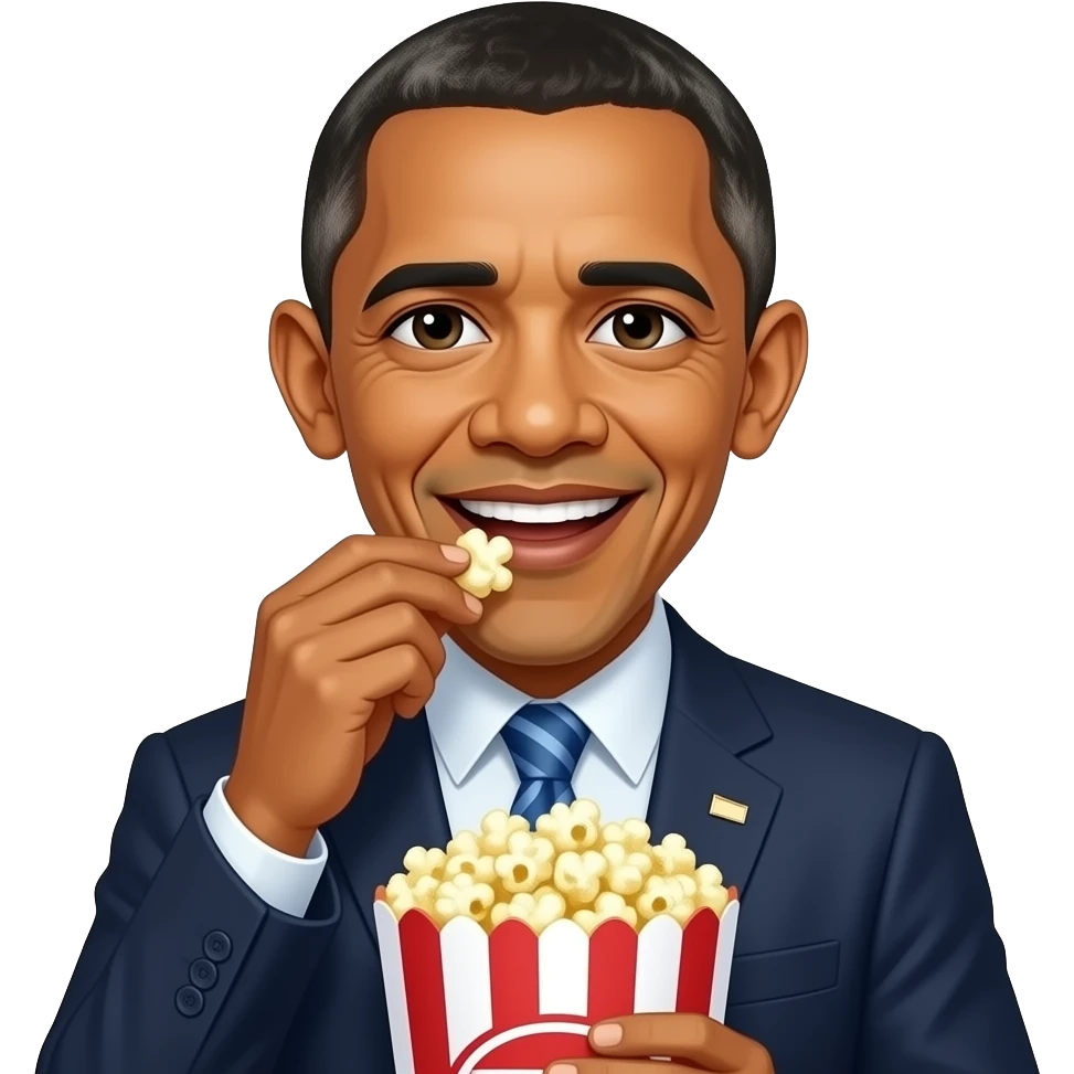 obamas dih in popcorn emoji