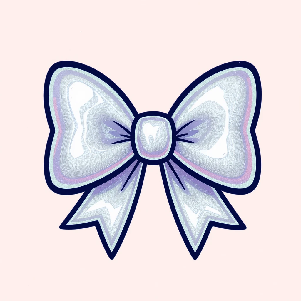 bow emoji, cute and shiny, no background emoji