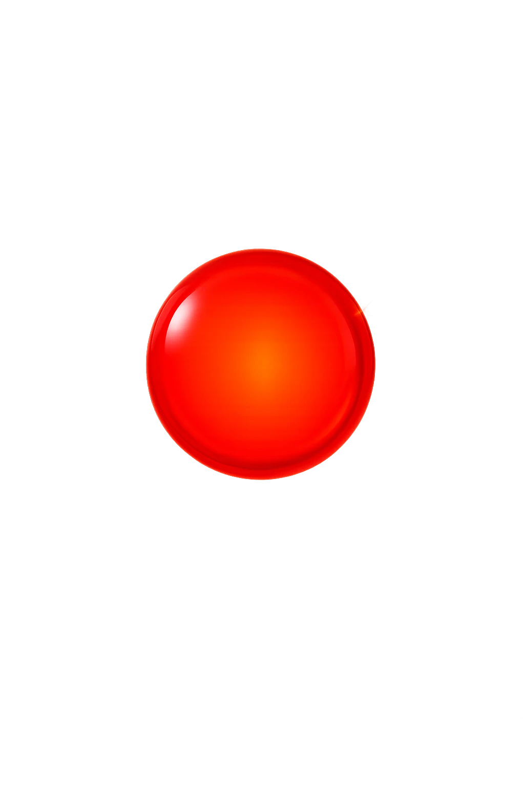 luce rossa led rotonda fluttua in aria, iperrealistica 4k emoji