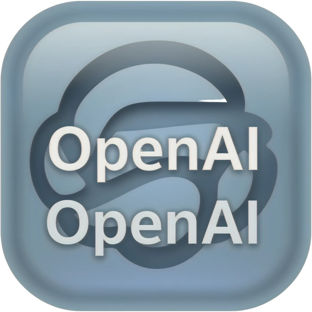 нарисуй иконку с подписью OpenAI emoji