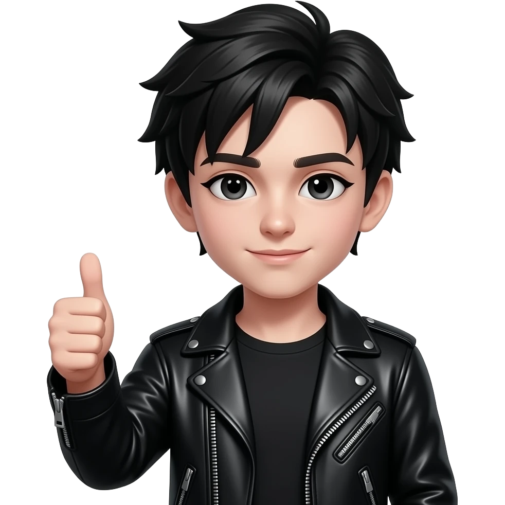 Goth boy thumbs up emoji