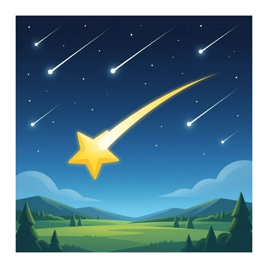 estrela passando no ceu emoji