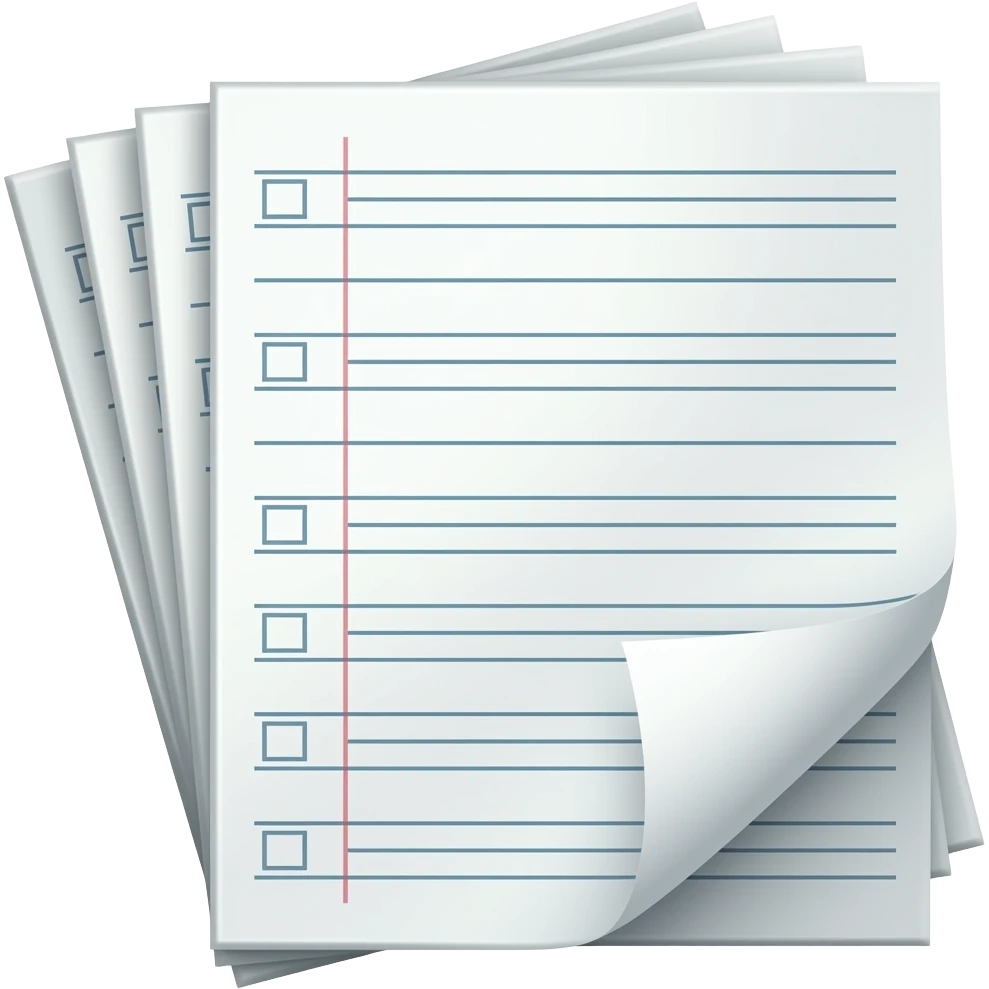 surgery papers sheets of notes emoji