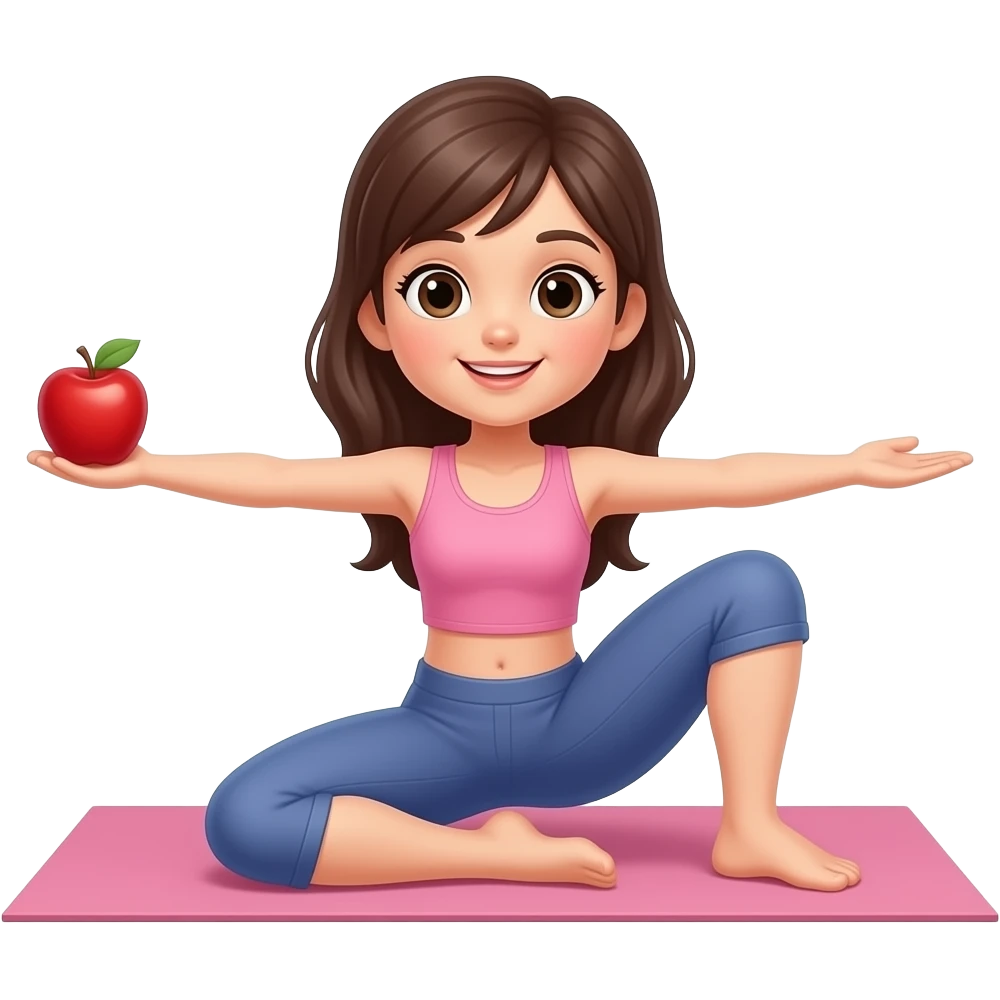 girl doing pose yoga-apple emoji