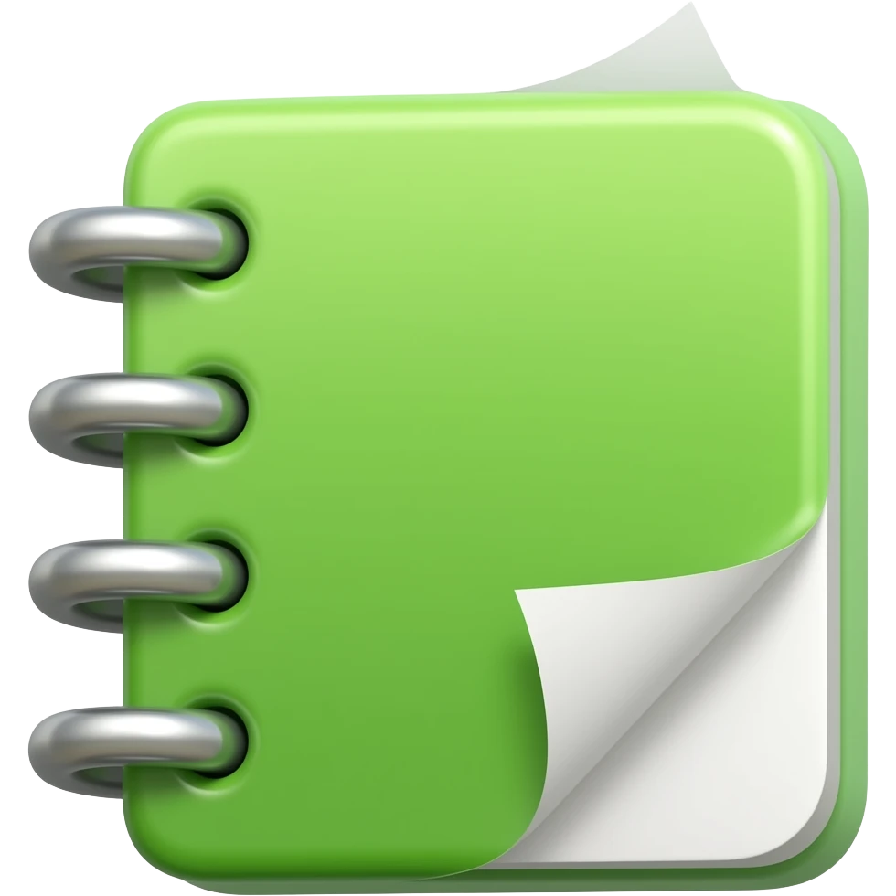 green open notebook please emoji