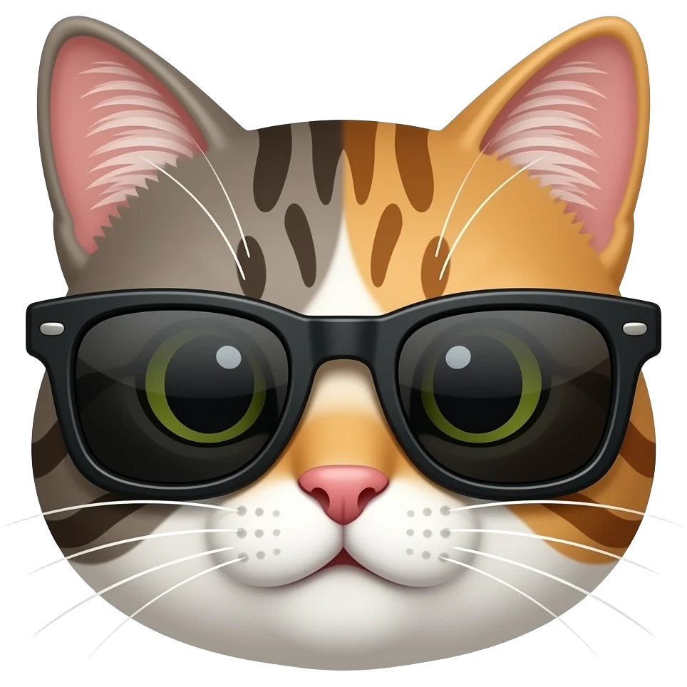 Cat wearing sunglasses emoji