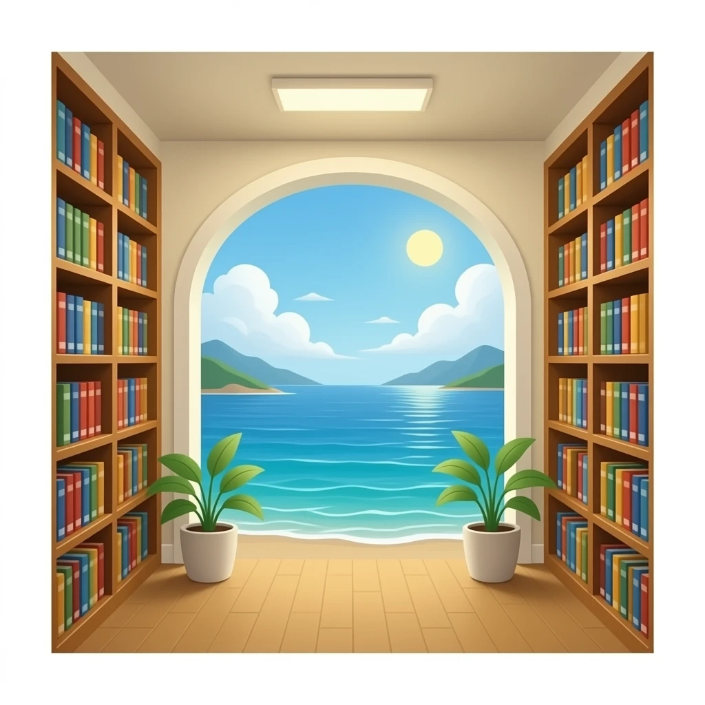fondo sea en la biblioteca que no sea blanco emoji