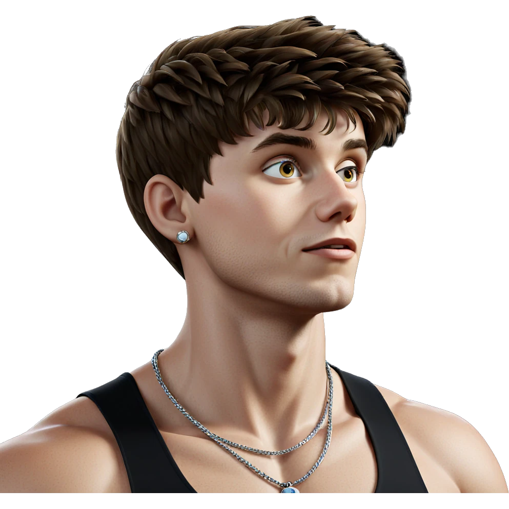 boy with necklace portrait emoji
