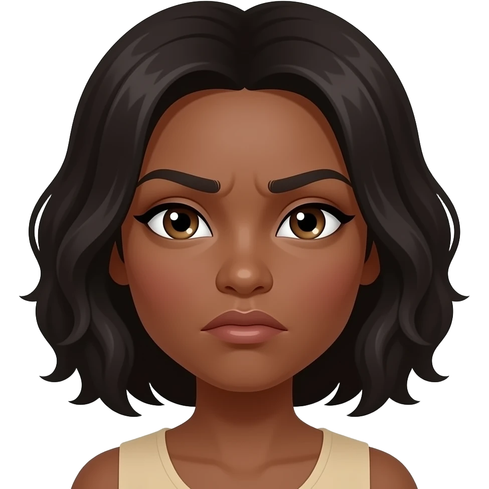 Black women annoyed with eyes  rolling emoji