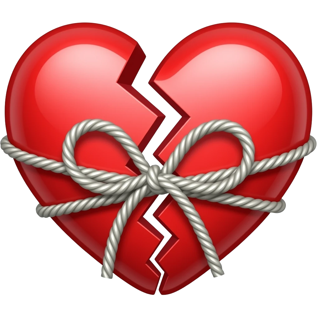 Heartbreak and tied with a thread❤️‍🩹 emoji