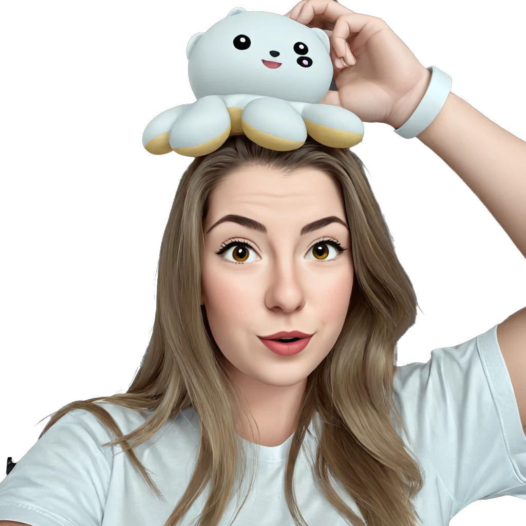 girl with stuffed animal emoji