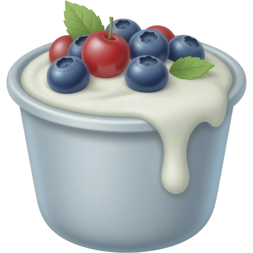 berries and yoghurt emoji