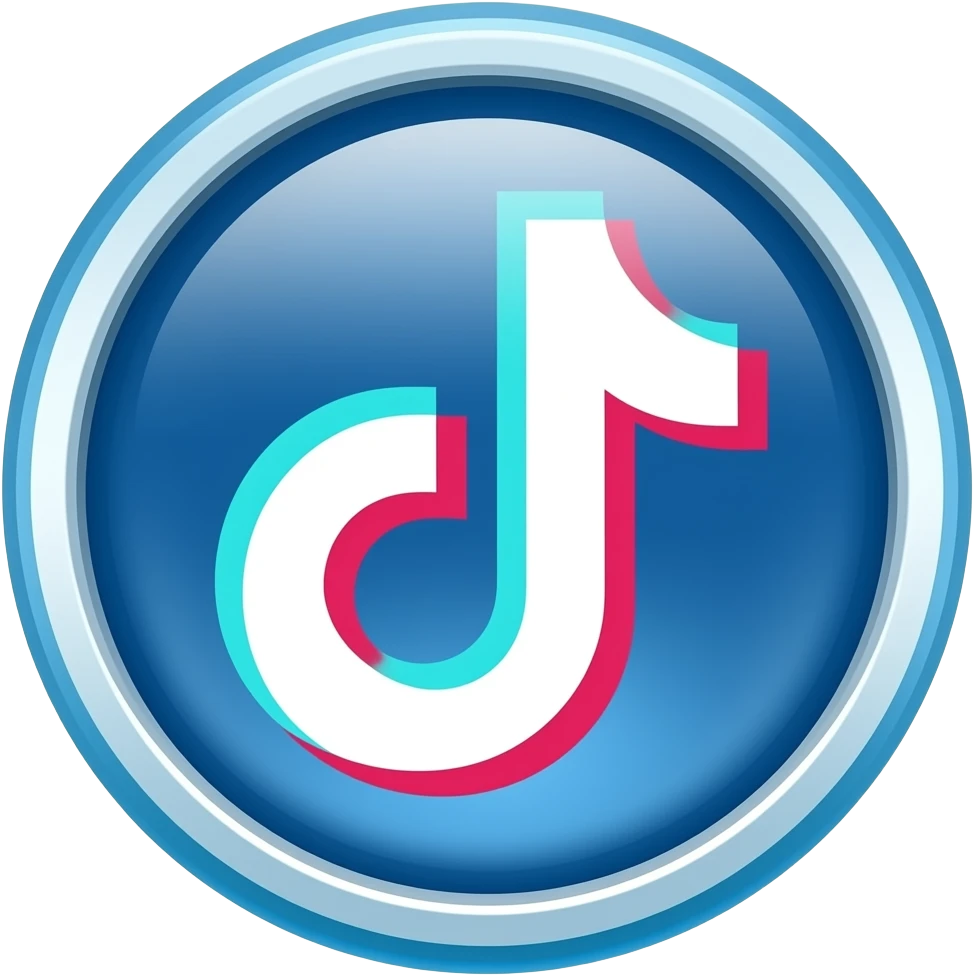 Blue sign of verification in tiktok emoji