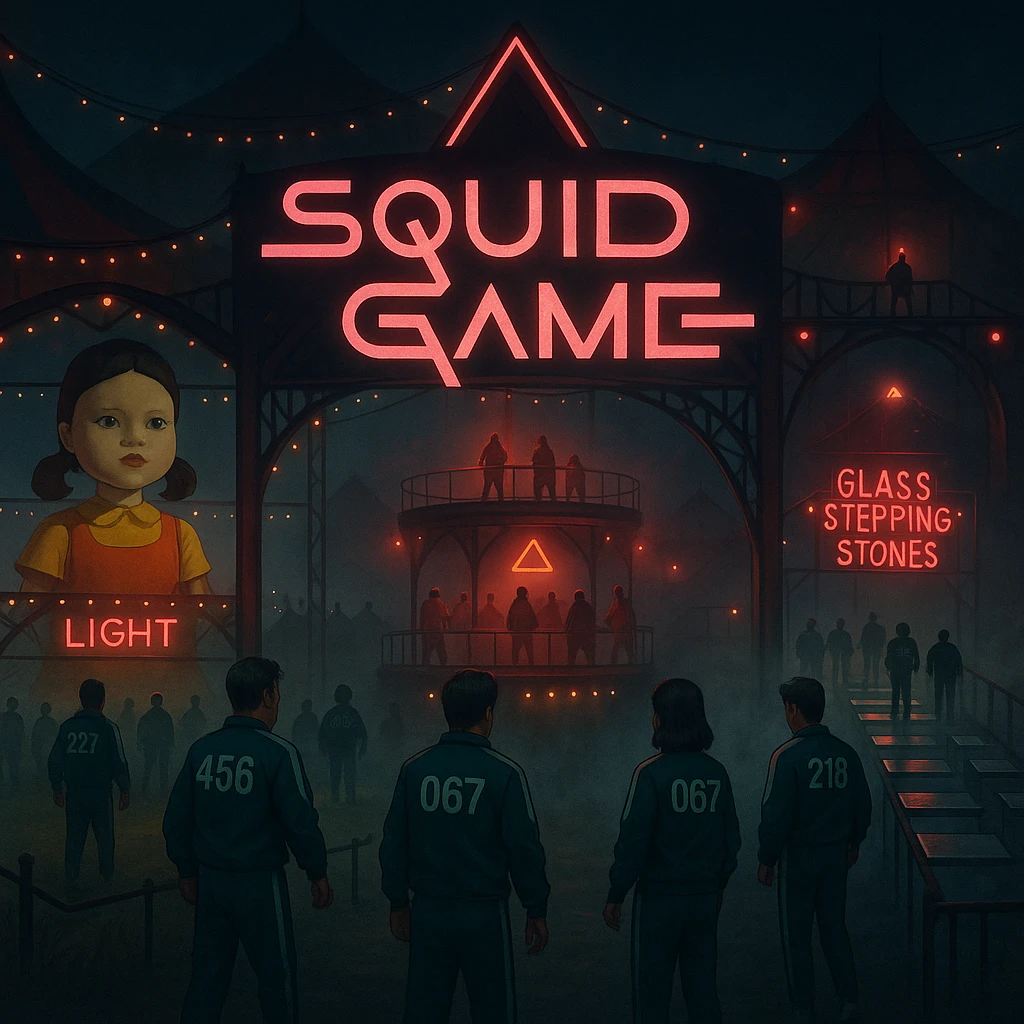 The Squid game  the game ( serie netflix)  dead game ( version parc atrraction) emoji