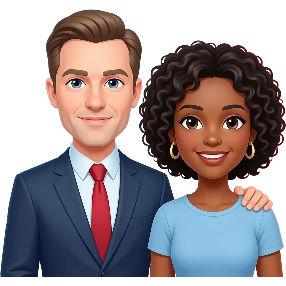 Philadelphia colour in the background.  residents are White and African American emoji