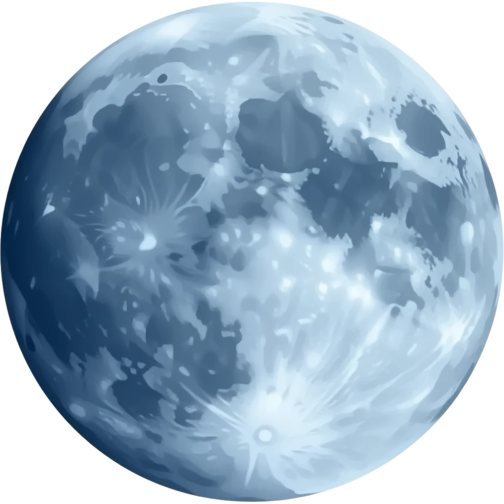 A moon turn dark blue emoji