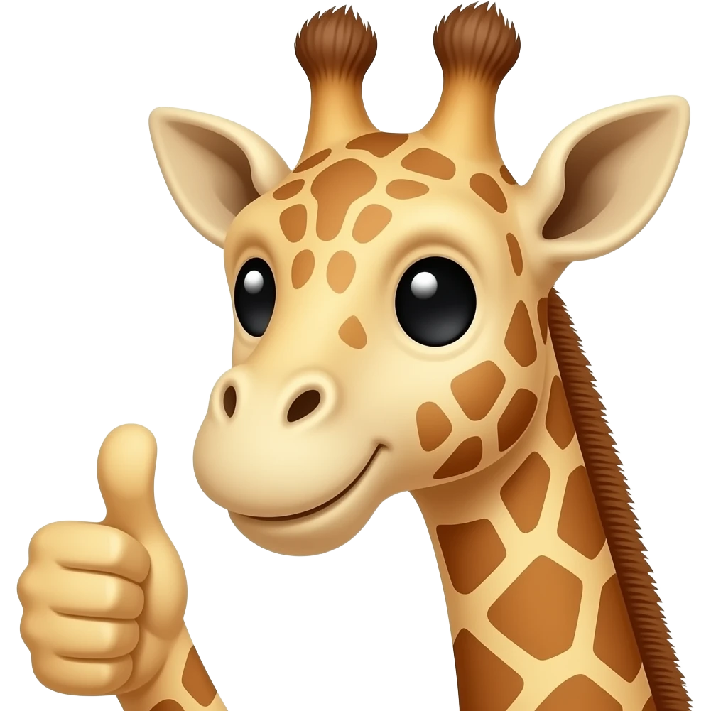 Giraffe Kopf Daumen hoch emoji