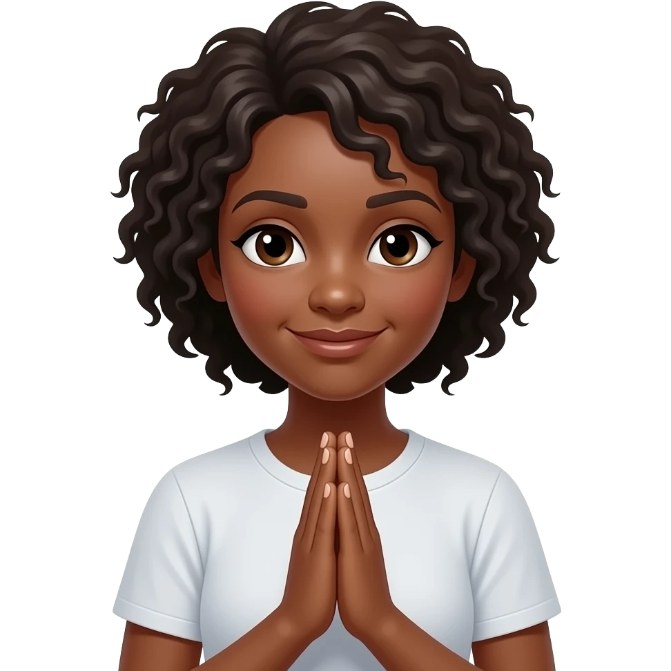 The wonenpray black emoji