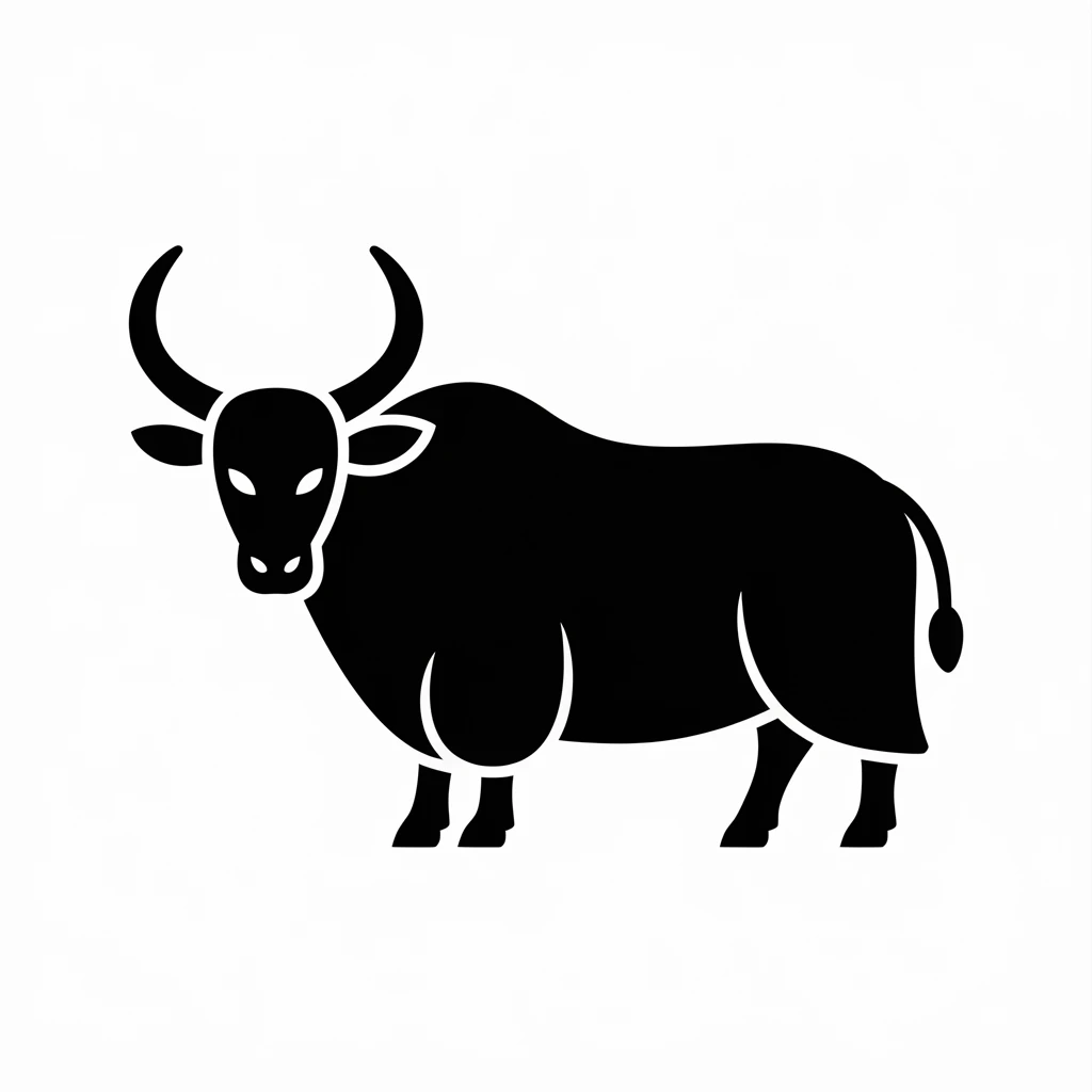 Yak icon black silhouette emoji