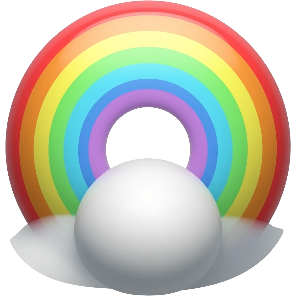 Rainbow rabbit tail emoji