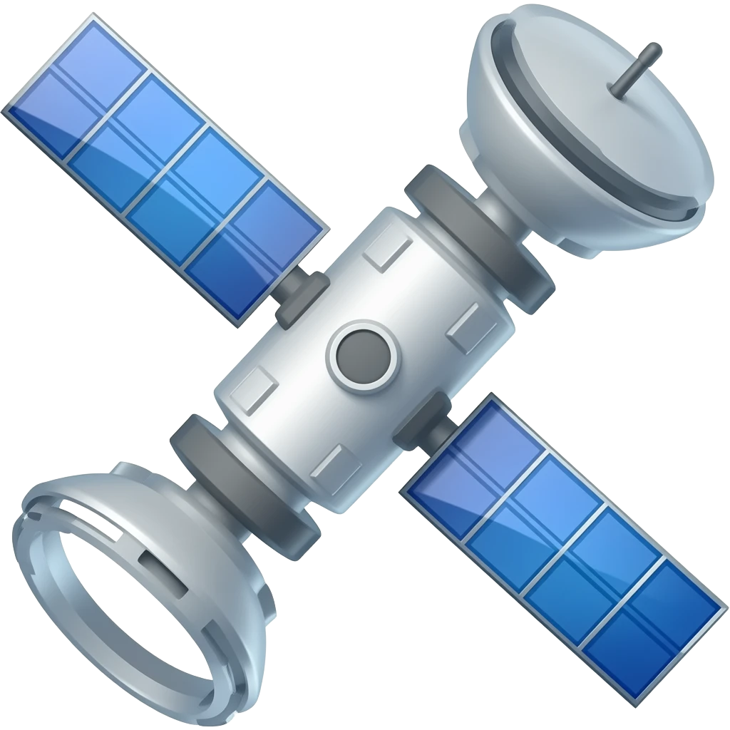 Satellite in outer space emoji