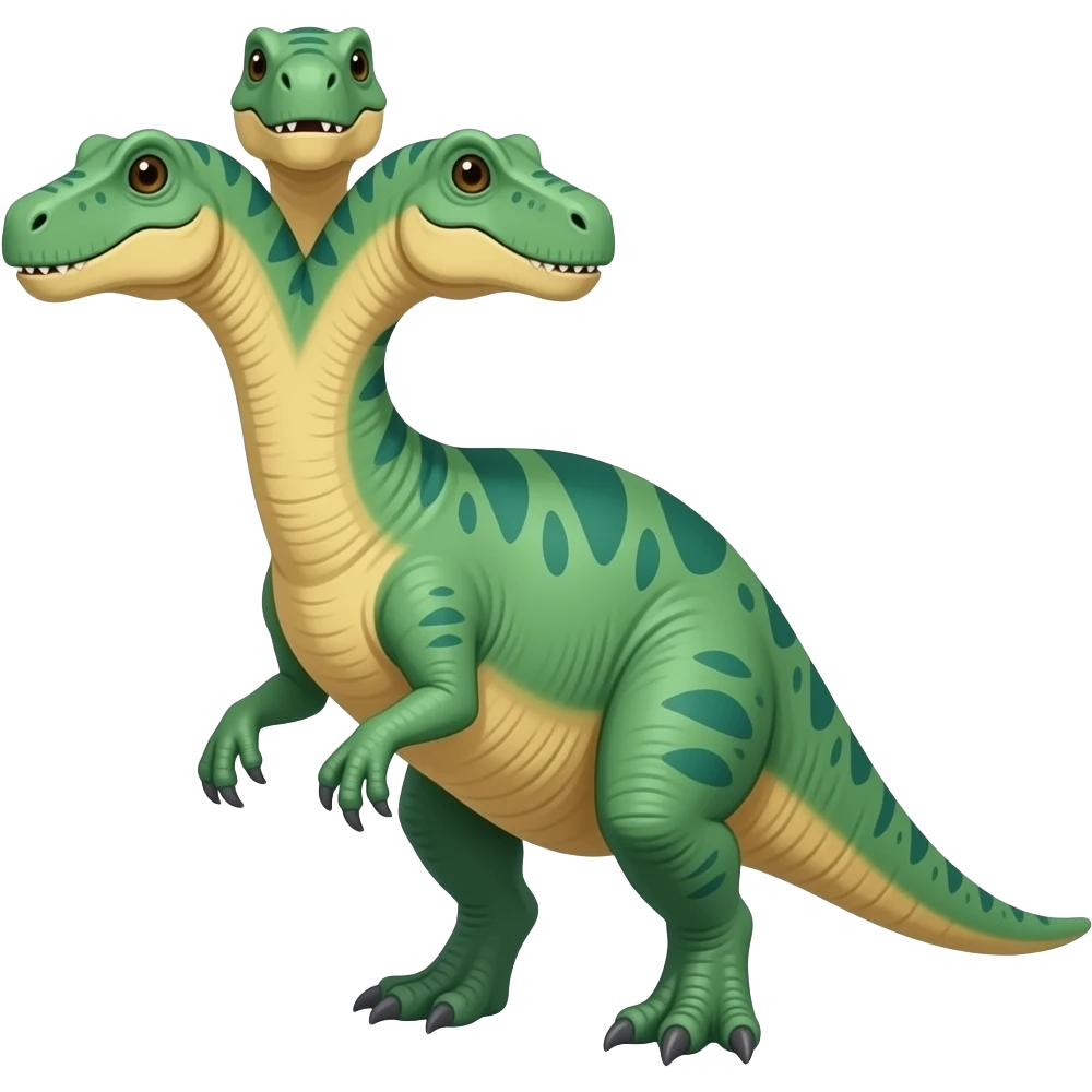Dinosaurio de tres cabezas emoji