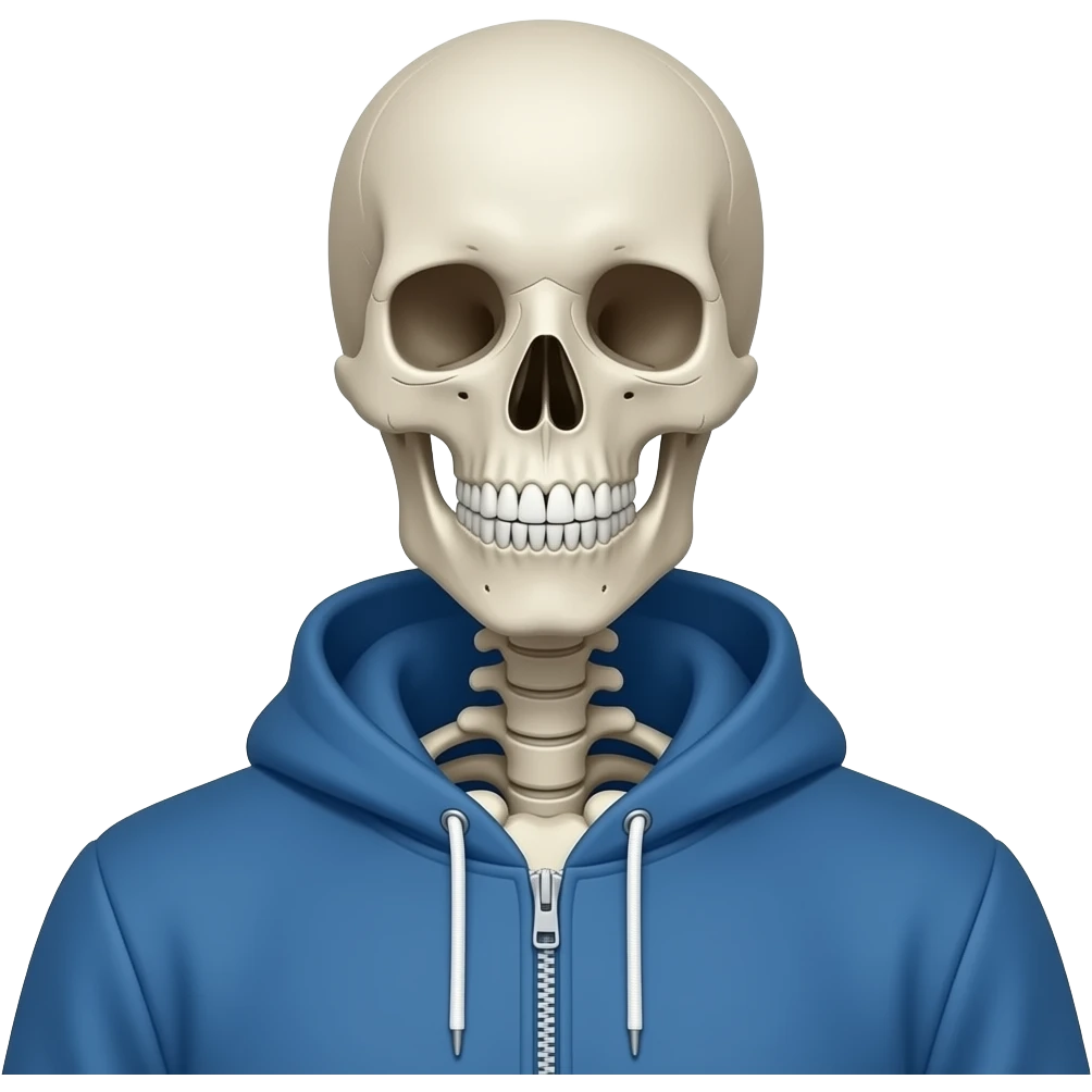sans the skeleton with blue jacket it looks like a sweatshirt emoji