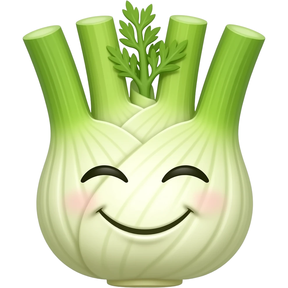 Fenouil rond qui sourit fier emoji