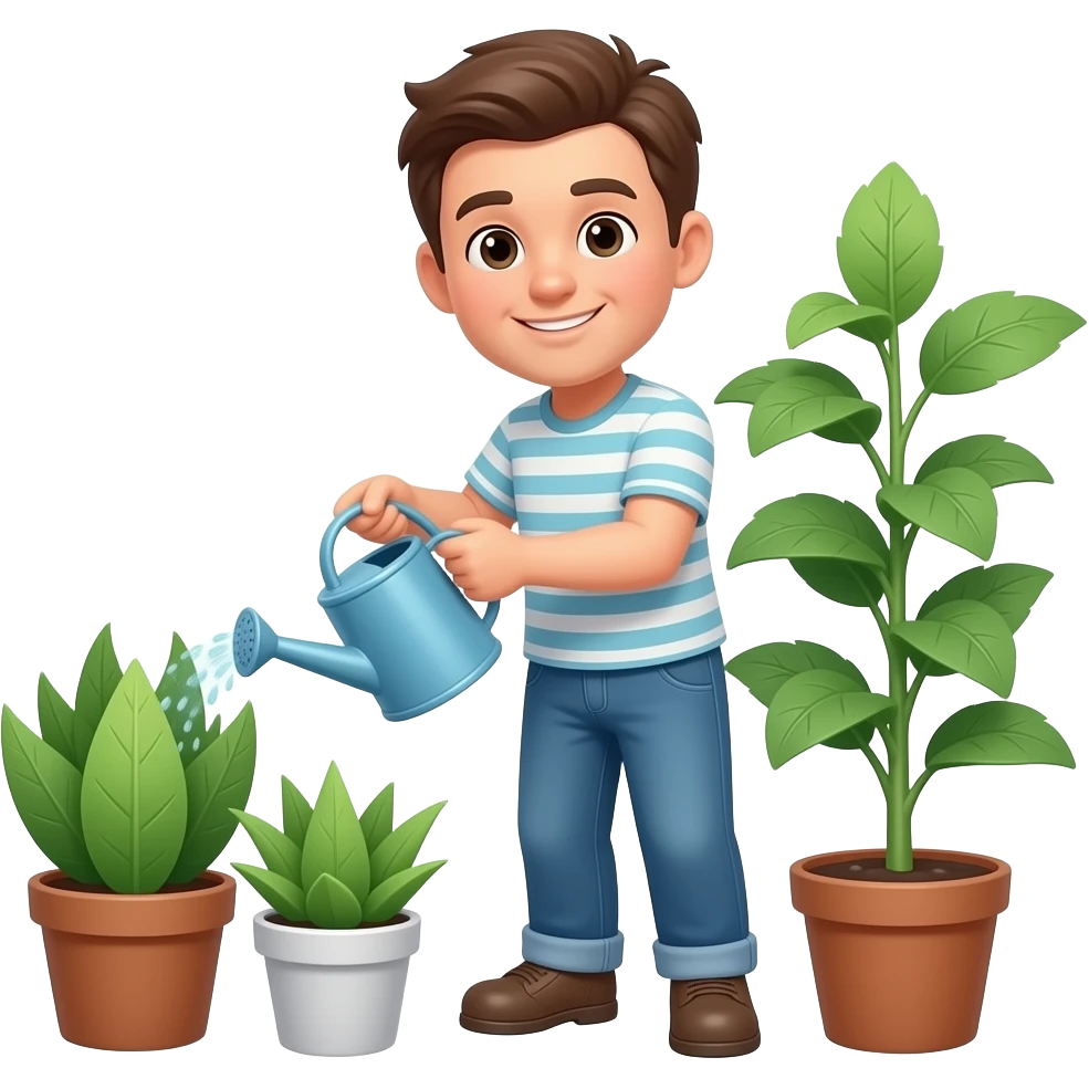 Watering the plants emoji