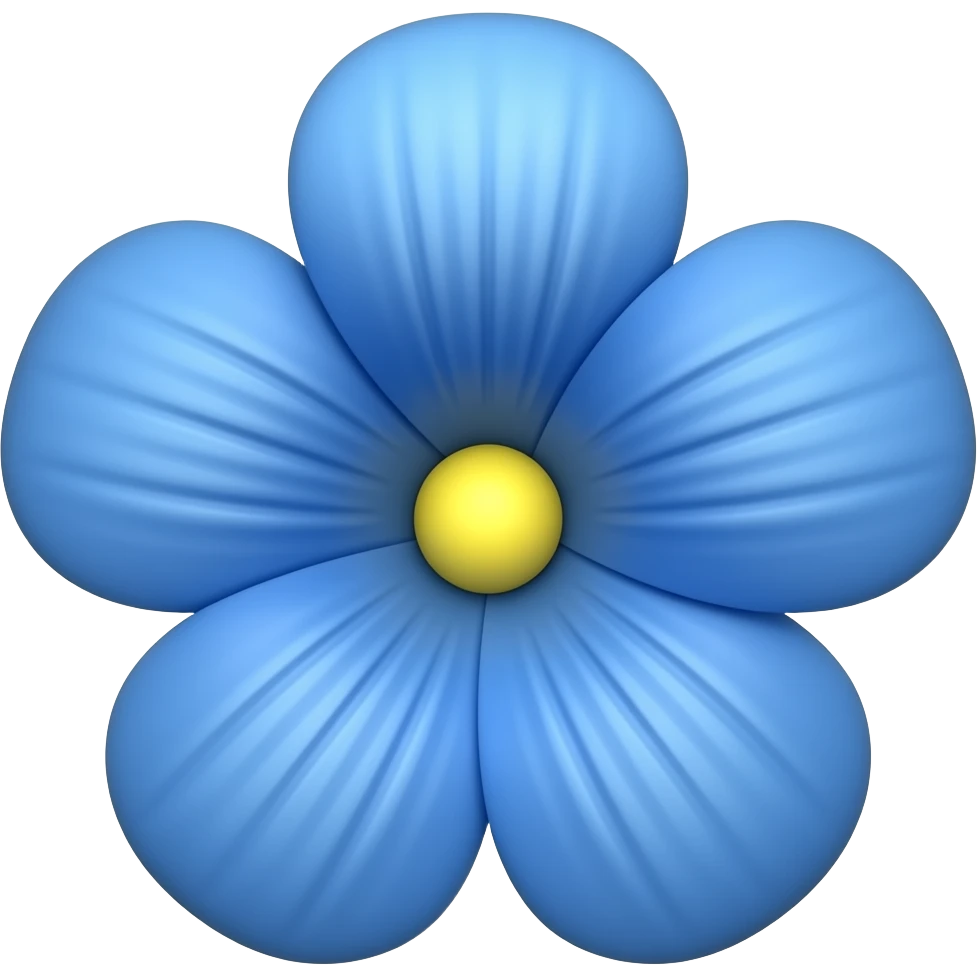 Flor azul emoji