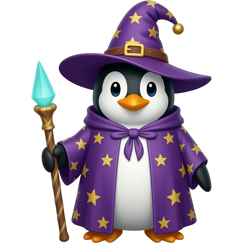 Penguin Wizard emoji