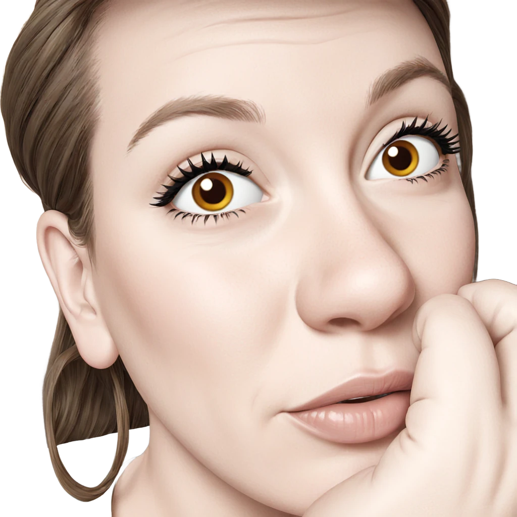 brown haired girl portrait emoji