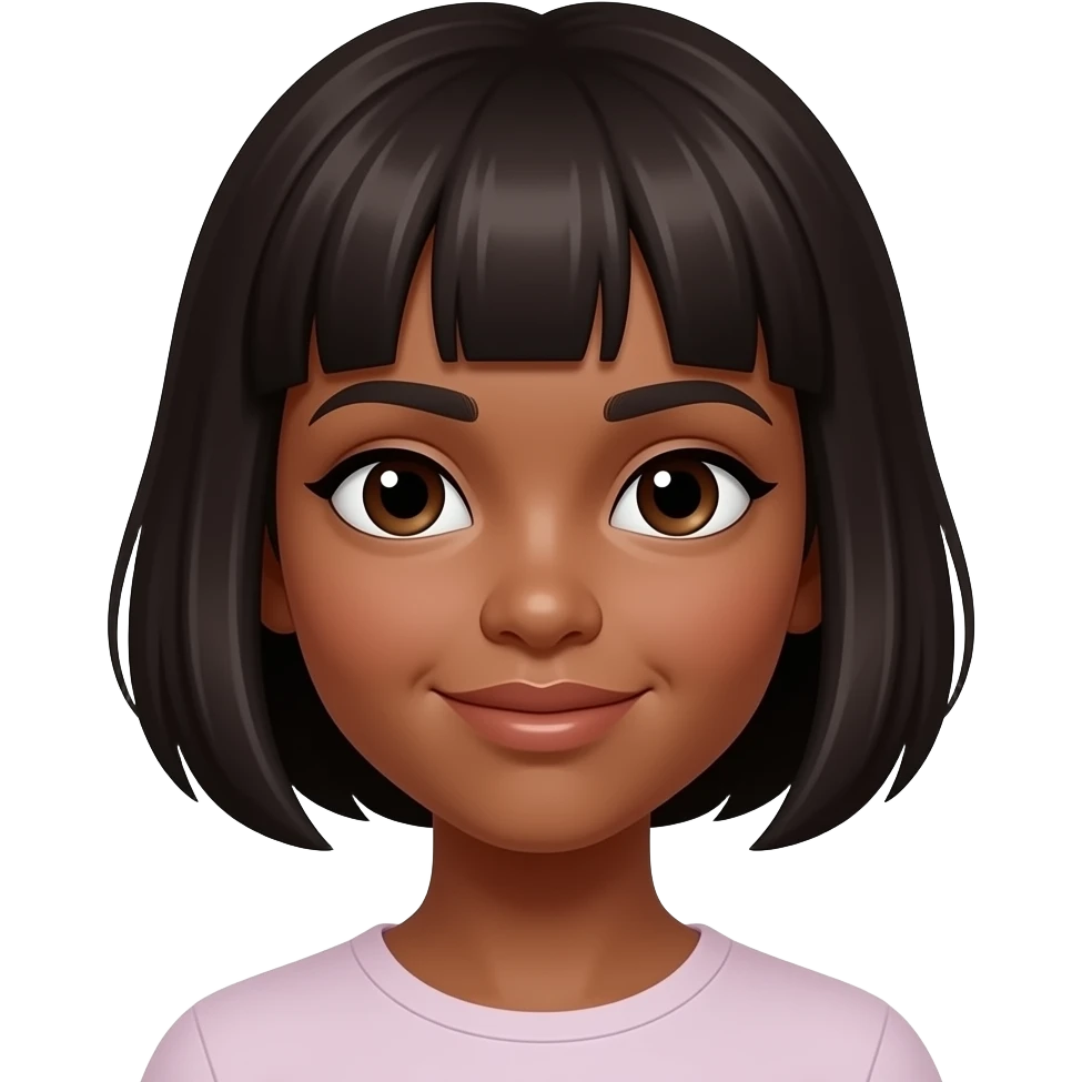 Morena short hair soft girl emoji