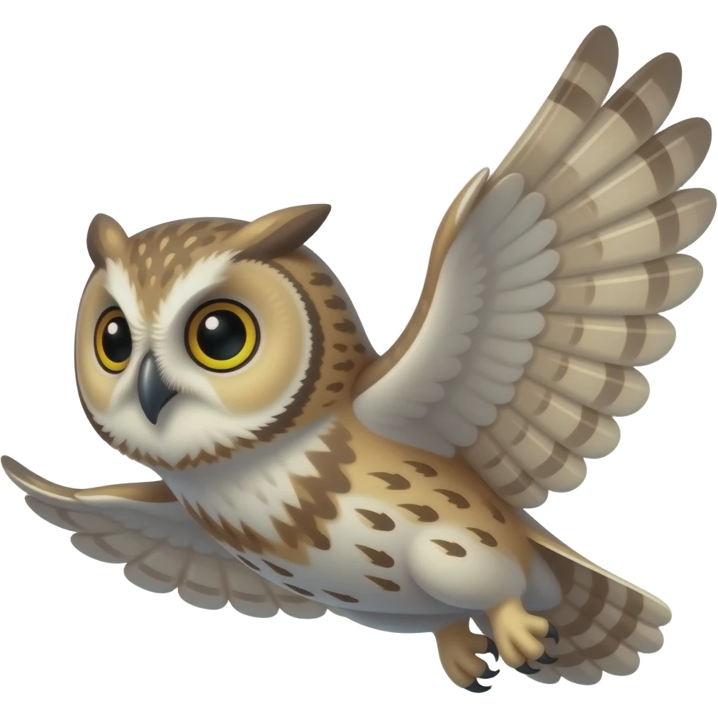 screech owl flying emoji