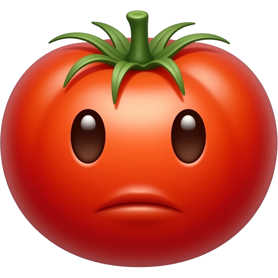 Make the mouth closed and turn the emoji into a tomato emoji
