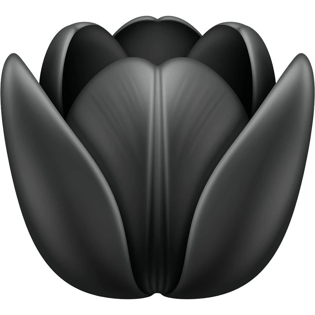 Black tulip emoji