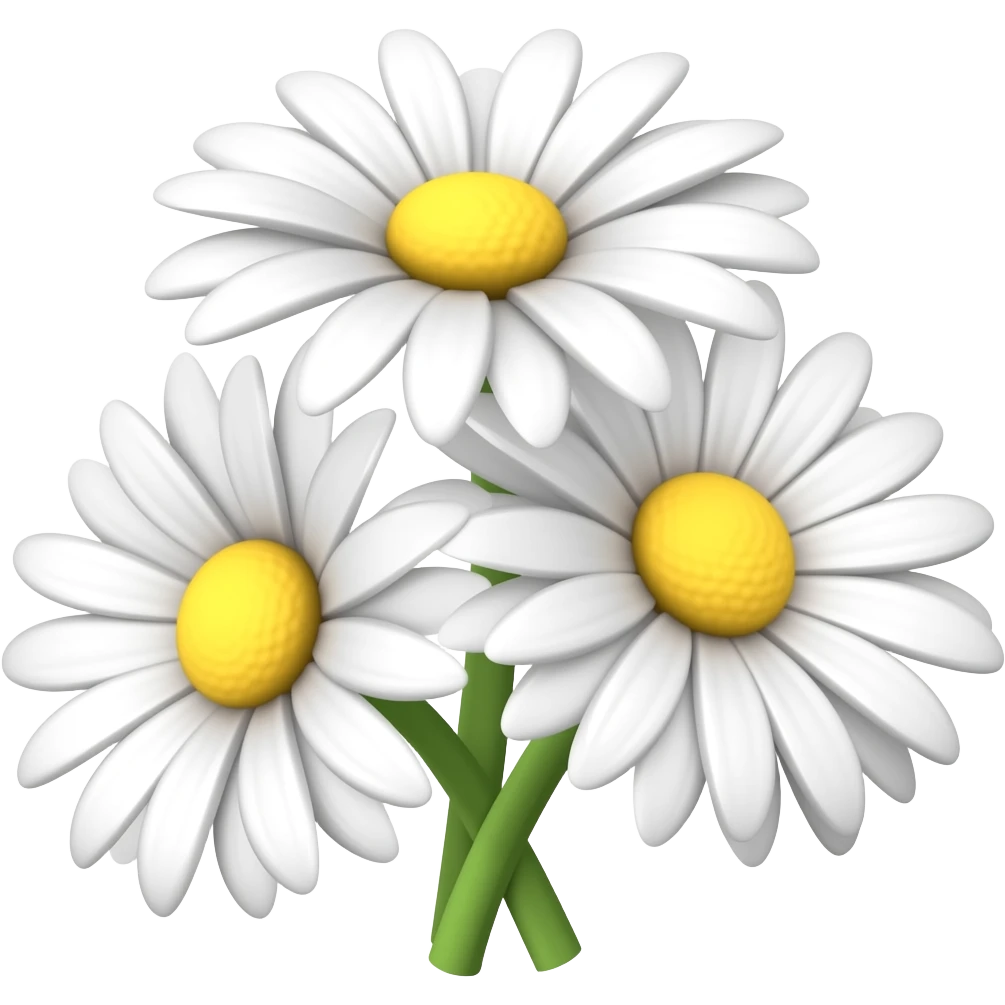 Three gerberas flowers bouquet emoji