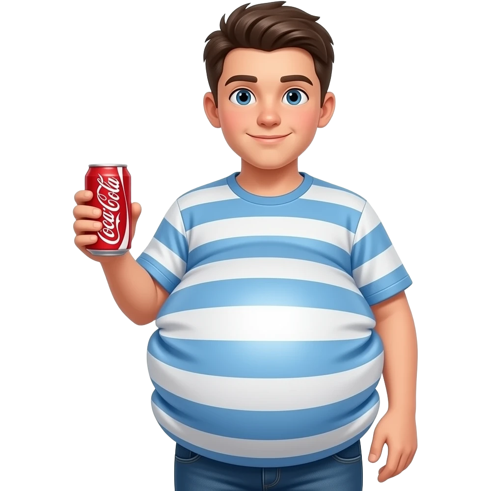 Zrób chłopak 14 latek z cola brzuchem🫄🏼 brzuch ma kształt jak balon + twarty brzuch + super ekstremalnie ogromny brzuch i trzyma coca-cole emoji