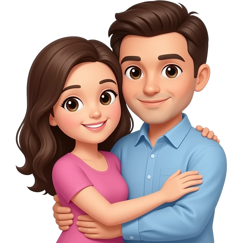 Lovers hugging emoji