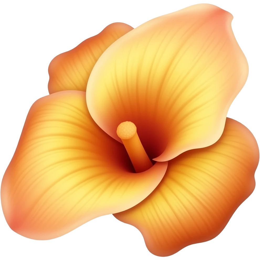 Canna lilies without stem and vibrant color emoji