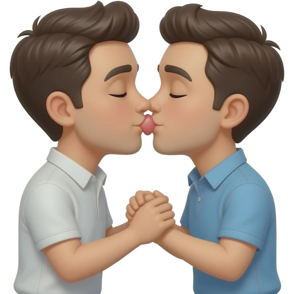 👨‍❤️‍👨+💏 emoji
