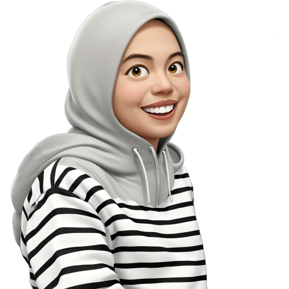 boy smiling in striped hoodie emoji