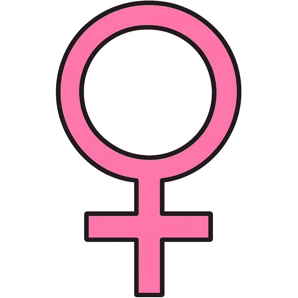 Make the hand drawn pink symbol icon's lines much thicker, keep the pink color, no fill, transparent background. emoji