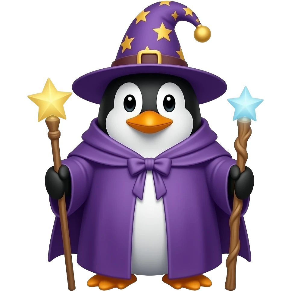 Penguin Wizard emoji