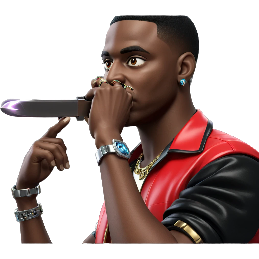 cool boy with jewelry weapon emoji