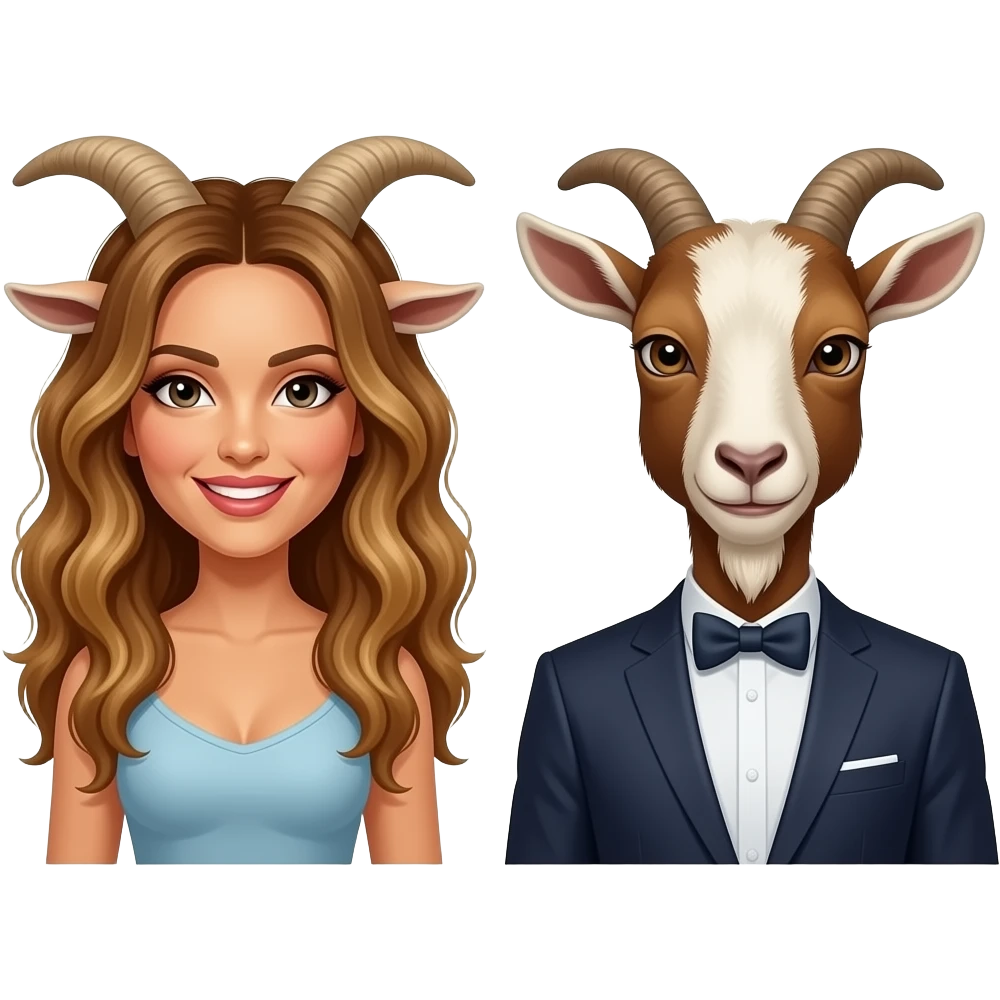 Shakira en chèvre et damso en chèvre avec Shakira en chèvre emoji
