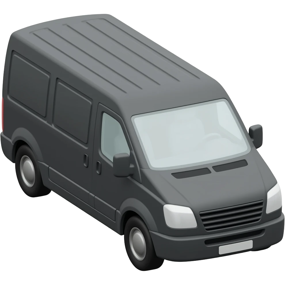 3d dark grey van emoji
