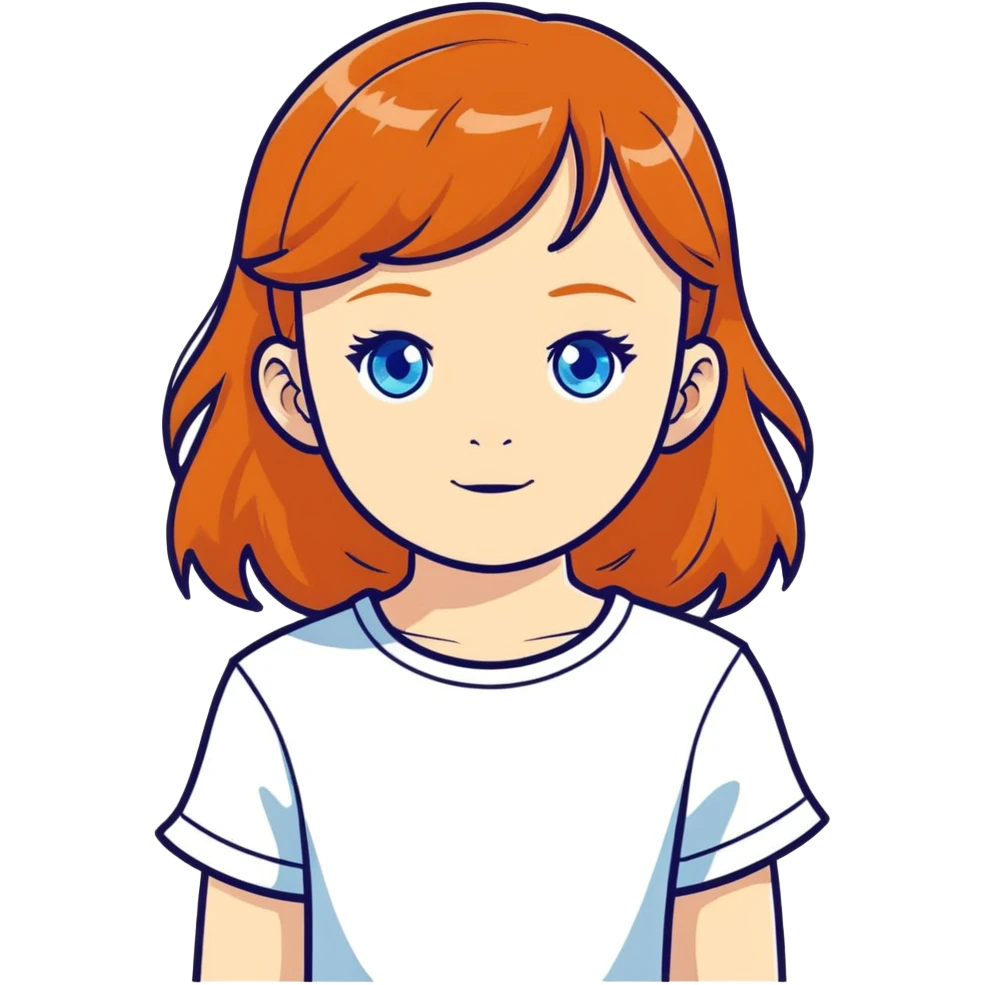 ginger girl with blue eyes  emoji